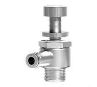 Válvula de acelerador de conexión rápida para control de velocidad con M5 y varios tamaños de 1/8 pulgadas, 1/4 pulgadas, 3/8 pulgadas, 1/2 pulgadas, construida de acero inoxidable 304 (SL6-03)