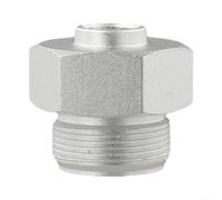 Válvula de adaptador de tanque de gas de estufa de camping 1-20 UNF a 7-16-28 UNF para cilindros de gas MAPP Equipo de cocina al aire libre (plata)