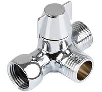 VáLvula De Adaptador VáLvula De Ducha, VáLvula De DesvíO De 3 VíAs, 3 VíAs G1/2 VáLvula Desviadora, G 1/2" Ducha De LatóN VáLvula, Cromo Pulido, Para Brazos De Ducha, Recambio De Sistema Ducha