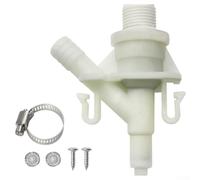 Válvula de agua de inodoro con pedal RV para Dometic 385311641 con filtro integrado, control de flujo de agua fiable para caravana y autocaravana