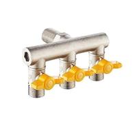 Válvula de agua latón DN15 gran flujo, válvula grifo baño, entrada, ángulo divisora para lavadora, 1 Uds
