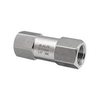 Válvula de aguja 1/8 1/4 3/8 1/2 3/4 1 pulgada BSPP pulgadas tubo hembra SS304 SS316 válvula de retención unidireccional de combustible sin retorno aceite gas tanque de agua neumático(Ss304,1/2Inch)