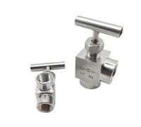 Válvula de aguja de acero inoxidable 304, 1/8, 1/4, 3/8 y 1/2 pulgadas, con mango de globo, 1 unidad(3/8")