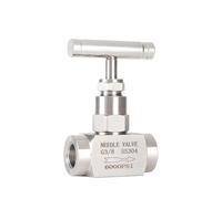 Válvula de aguja de acero inoxidable 304 316, rosca hembra BSPP NPT de alta presión (6000Psi), montaje en Panel disponible 1/8 "1/4" 3/8 "1/2"(BSPP 1I2,316 SS_ORDINARY TYPE)