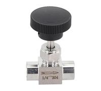 Válvula de aguja de acero inoxidable 304 con diseño interior de alambre, tamaños de 1/2 pulgadas, 1/8 pulgadas, 3/8 pulgadas, 1/4 pulgadas, clasificación de alta presión de 25-40 MPa