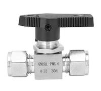 Válvula de aguja de acero inoxidable 304 Válvula de control de flujo de alta presión para agua Gasóleo Conservación de energía Protección del medio ambiente Industria Automóvil (F12)