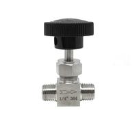 Válvula de aguja de cierre con control de flujo, rosca hembra/macho, NPT/BSPT, 1/8", 1/4", 3/8", 1/2"(1/4",Male To Male)