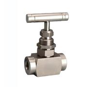Válvula de aguja de control de flujo Válvula de aguja 1 pieza a través del tipo placa, válvula calibre instrumento alta presión SS304 hilo femenino(1/2inch)