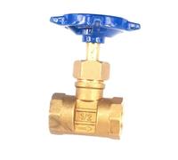 Válvula De Aguja De Latón, Recta E Igual, Con Rosca Hembra De 3/8" Y 1/2", Manija Azul(1/2")