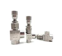 Válvula de aguja micrométrica de acero inoxidable 304 con escala, válvula solenoide de rosca hembra de 1/8 pulgadas