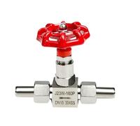 Válvula de aguja soldada de 1/4 3/8 1/2 pulgada J23W-160P, válvula de globo de acero inoxidable, 1 unidad(DN15)