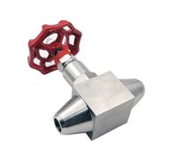 Válvula de aguja soldada de acero inoxidable SS304 DN6-DN20 J61Y-160P, válvula de globo de alta presión, 1 pieza(DN20)