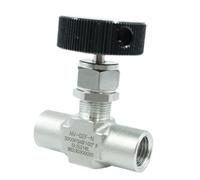 Válvula de aguja Válvula de aguja de rosca hembra NPT PT G de acero inoxidable 6000psi 316L, control de flujo de cierre, resistente a alta presión(1/4",NPT_316 6000PSI)