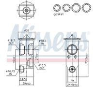 NISSENS 999386 Válvula de expansión, aire acondicionado