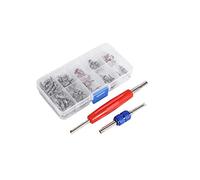 Válvula de aire acondicionado Núcleo A/C R134a/R12 Refrigeración Neumático Válvula de vástago Núcleos Removedor de Herramientas-Surtido Kit, 102 unids obus válvula a/c núcleo de válvula nucleo valvula