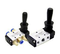 Válvula de aire Control operada Manual 4H210-08 4H310-10 4H410-15 palanca manual 5 puertos 2 posiciones Placa 5/2 vías marcha atrás 1 Uds(4H310-10,With 8mm Fitting)