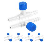 Válvula de aire de acuario, 10 válvulas de control de bomba de aire de acuario en forma de T, regulador de flujo de aire de plástico de una sola vía, accesorios de bomba de aire para pecera, tubo de