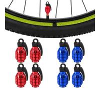 Válvula De Aire De Forma De 8 Piezas De Granada, Tapa De La Válvula De Neumáticos, Tapa del Polvo, Tapa del Polvo para Bicicletas, Accesorios Interesantes para Neumáticos.