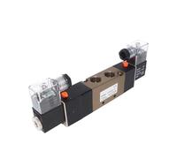 Válvula de aire neumática de solenoide doble 4V330C.EP-10 5 vías 3 posiciones 3/8 "BSPT DC12V DC24V AC110V AC220V AC380V(4V330E-10 DC24V,8mm fittings)