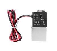 Válvula de Aire Solenoide Eléctrica Normalmente Cerrada de 2 Vías, 12 V CC, 1/4 de Pulgada, Válvula Neumática de Aluminio Duradera para Equipos de Maquinaria Industrial