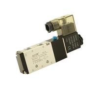 Válvula de aire solenoide neumática 4V210-08 4v110-06 M5 1/4 "1/8" 3/8 "1/2" pulgadas 2/5 electromagnética 4V310-10 12V 24V 110V 220V(DN15 4V410-15,AC110V)