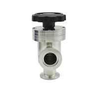 Válvula de aleta de alto vacío manual tipo L de acero inoxidable SUS 304 sanitaria KF16 KF25 KF40 KF50 Válvula de seguridad de gas(KF-25)