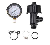 Válvula de alivio de aire manual de alto flujo Filtro de piscina Válvula de liberación de aire con manómetro Anillos tóricos de repuesto Clips para 98209800 Piscina SPA Plástico