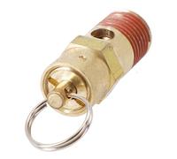 Válvula de alivio de seguridad para compresor de aire de 1/4 pulgadas para NPT, alivio de presión preestablecido de 125 PSI, cuerpo de latón con resorte de acero inoxidable, para tanque apagado (175