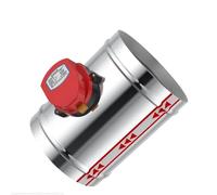 Válvula de amortiguador de aire de acero inoxidable de 80-125 mm, conducto de aire eléctrico, amortiguador motorizado para válvula de tubo de ventilación, válvula de aire de 220 V (100 mm, DC24 V)