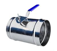Válvula de amortiguador de aire manual de 20 cm, hierro galvanizado para registro de conductos HVAC con mango ajustable y sello de silicona para control de flujo de aire de ventilación, a prueba de