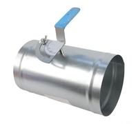 Válvula de amortiguador de aire manual HVAC con mango giratorio, hecha de hierro galvanizado y sello de silicona para un mejor control del flujo de aire y prevención de fugas (DN125)