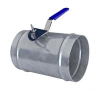 Válvula de amortiguador de aire manual HVAC con mango giratorio para flujo de aire ajustable, construida de hierro galvanizado con sello de silicona para reducir fugas de aire (DN125)