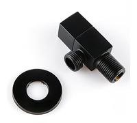 Válvula de ángulo 1/2 x, válvula cierre latón, válvulas grifo for lavabo baño, for debajo del, for fregaderos, negro(Noir)