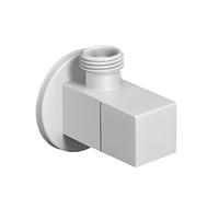 Válvula de ángulo 1/2 x, válvula cierre latón, válvulas grifo for lavabo baño, for debajo del, for fregaderos, negro(Blanc)