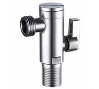 Válvula de ángulo de acero inoxidable para control de agua residencial con funcionamiento de giro de 1/4 y capacidad de apagado por goteo (20 mm)