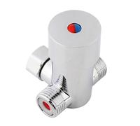 Válvula de ángulo de agua del desviador, Ángulo del grifo G1/2. Control de mezcla automático plata for baño cocina