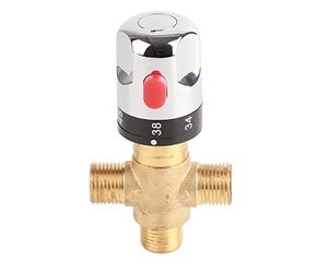 Válvula de ángulo de baño, Válvula mezcladora termostática de latón macizo G1 / 2 para el System de ducha Control de la temperatura del agua Control del termostato de la cuenca del tubo