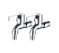 Válvula de ángulo de cobre de 1/2 pulgadas, conexión de pared autosellado | Juego de 2 roscas de 1/2 pulgadas para lavadora y lavavajillas, latón inoxidable, larga vida útil