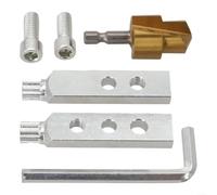 Válvula de ángulo de grifo extractor de alambre roto con 6 brocas hexagonales de 35 mm, diseñada para quitar tuberías y tornillos rotos, funciona para tamaños de alambre de 20 mm y 25 mm, construcción