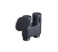 Válvula de ángulo de salida doble, válvula rociadora de bidé de aleación de zinc con separador de agua de tres vías G1/2 para inodoro de montaje en pared, adaptador de pulverización de limpieza de