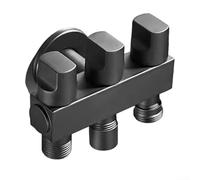 Válvula de ángulo de tres vías, una entrada y tres salidas con control de interruptor independiente, grifo multifuncional para calentadores de agua e inodoros (C)