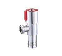 Válvula de ángulo for grifo, válvula frío y caliente acero inoxidable, parada agua for inodoro, interruptor triangular, 2 uds Para BañO(Red)