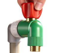 Válvula de ángulo Outlet, Leak Proof Safety Faucet, Water Control Shutoff Device, Pressure Reduction Plumbing Accessory, Durable Metal Valve With Secure Flow Design For Kitchen Bathroom Heater System