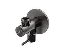 Válvula de ángulo Steinberg serie 100, G1/2, con conexión de 3/8 para manguera flexible, 1001640BGM, Color: Metal cepillado