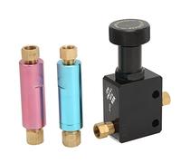 Válvula de Aprovisionamiento de Freno, Válvula de Reparto de Freno de Disco con Válvula de Residuo 2LB 10LB 150PSI-1200PSI Universal para Coche de Carreras (Negro)