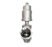 Válvula de asiento angular con actuador neumático de acero inoxidable DN80, sello normalmente cerrado.(Single Acting)