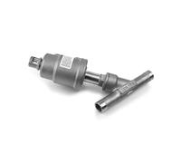 Válvula de asiento angular de soldadura neumática de acero inoxidable DN15, normalmente cerrada, actuador de acero inoxidable(OPEN-DOUBLE ACTING)