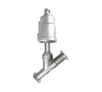 Válvula de asiento en ángulo de instalación rápida neumática de acero inoxidable DN20, válvula de asiento normalmente cerrada, sellado de PTFE(CLOSED-SINGLE ACTING)