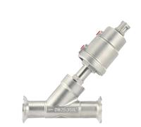 Válvula de asiento en ángulo instalación rápida neumática DN20, 16 bar, sellado válvula acero inoxidable 304(Normally Open,Double Acting)