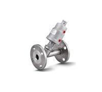 Válvula de asiento en ángulo neumática con brida acero inoxidable DN50(Normally Open,Single Acting)